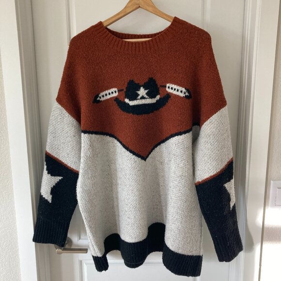 ZARA Western Cowboy Sweater–Wool Blend, Blogger Favorite - Excellent Condition - Picture 1 of 7